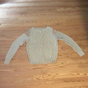 Knitted Open Shoulder Top